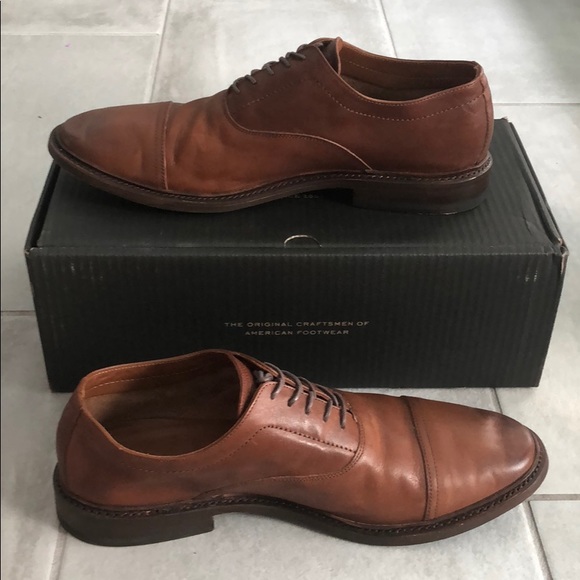 Copper Frye Paul Bal Leather Oxfords - Picture 5 of 7